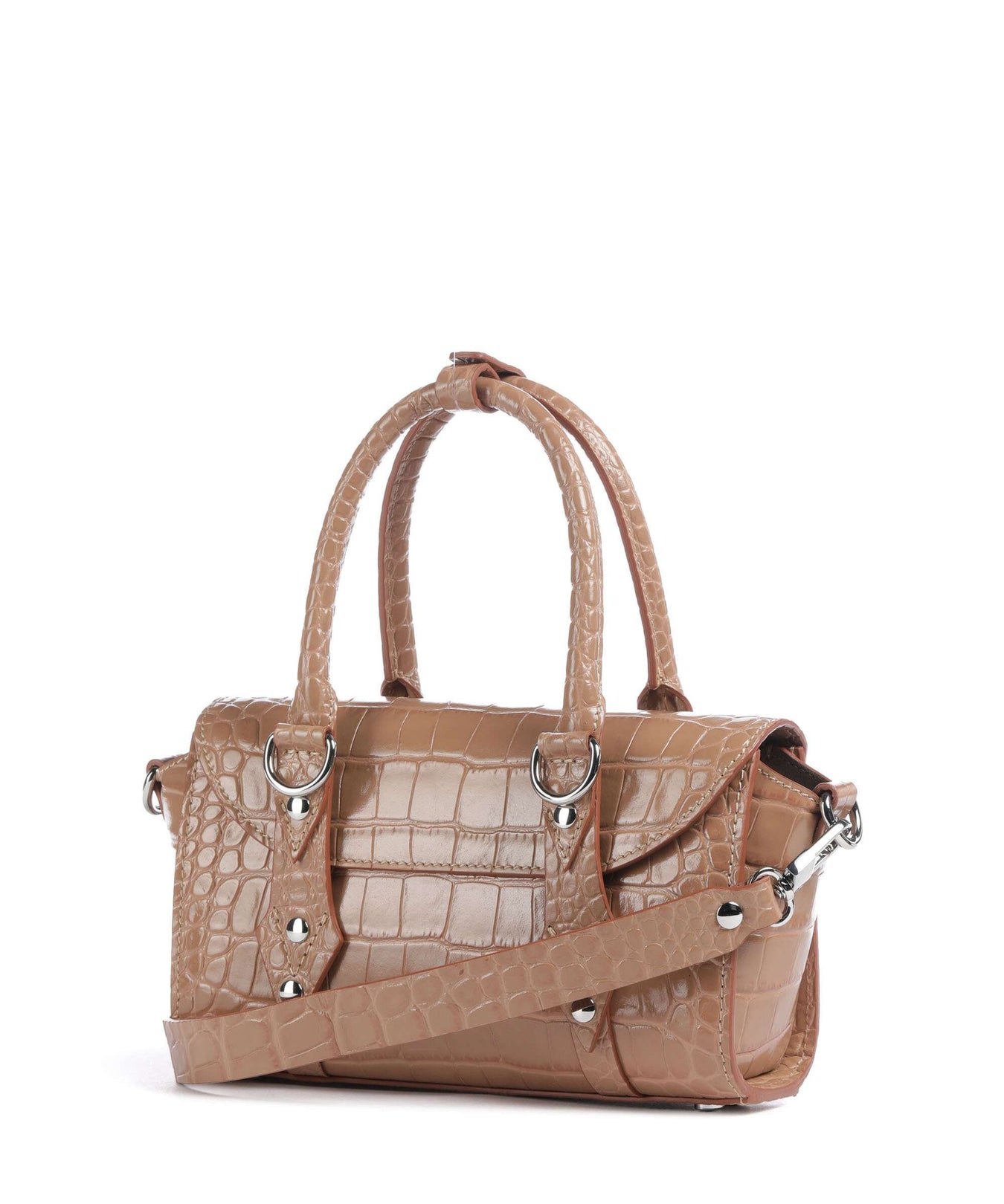 Vivienne Westwood Bettina Embossed Croc Mini Handbag dusty pink