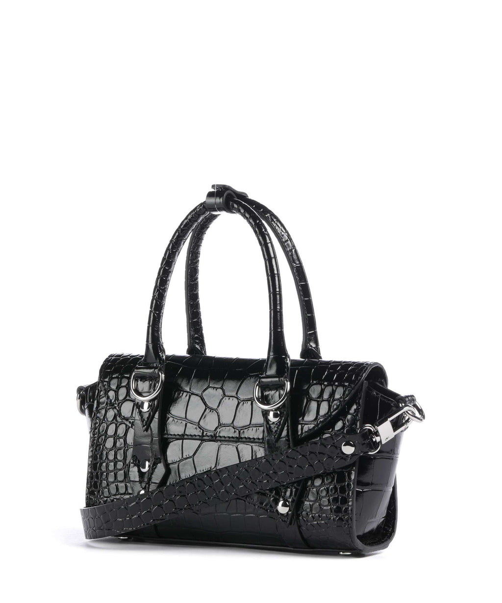 Vivienne Westwood Bettina Embossed Croc Mini Handbag black