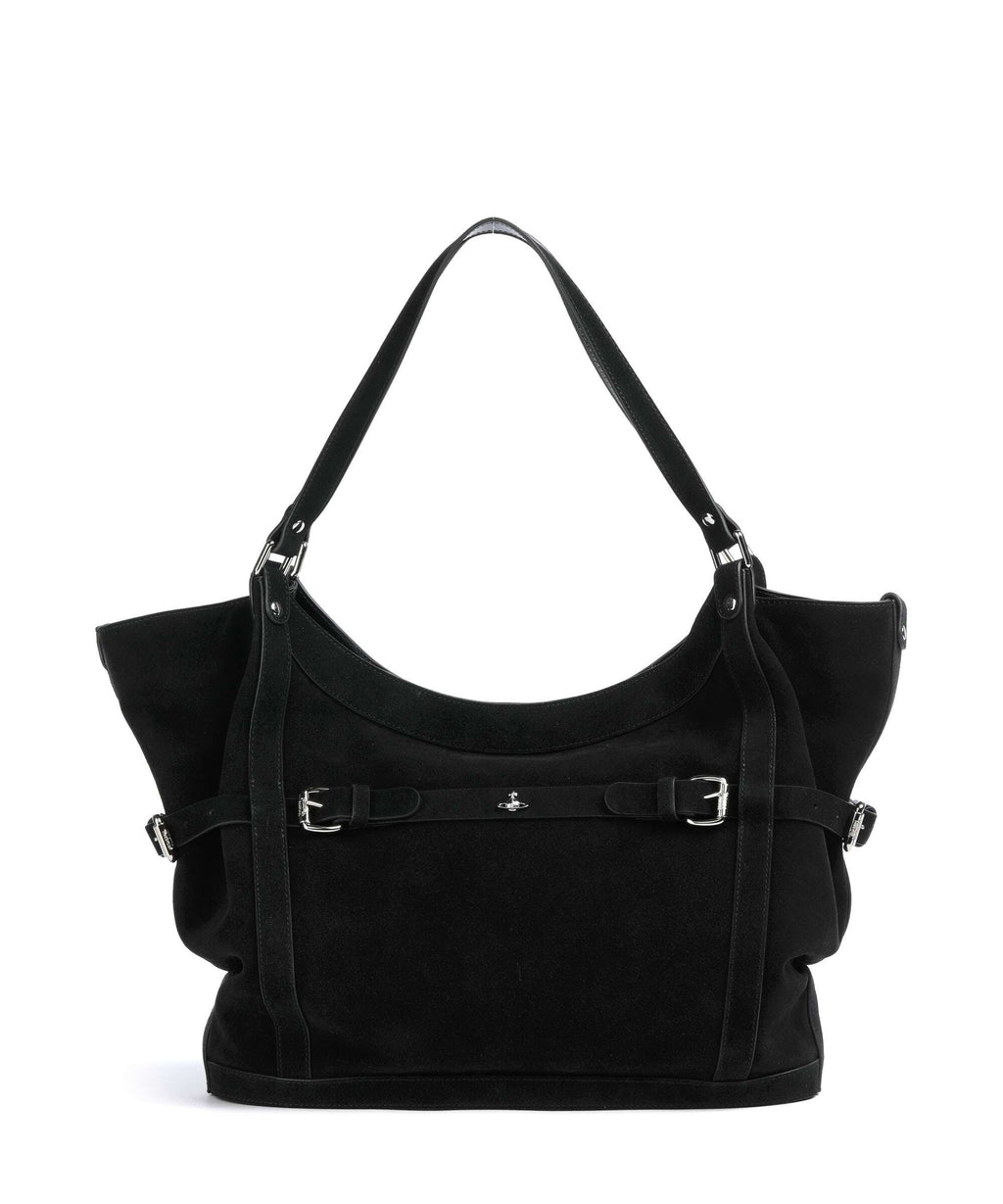 Vivienne Westwood Frankie Suede Large Tote bag black
