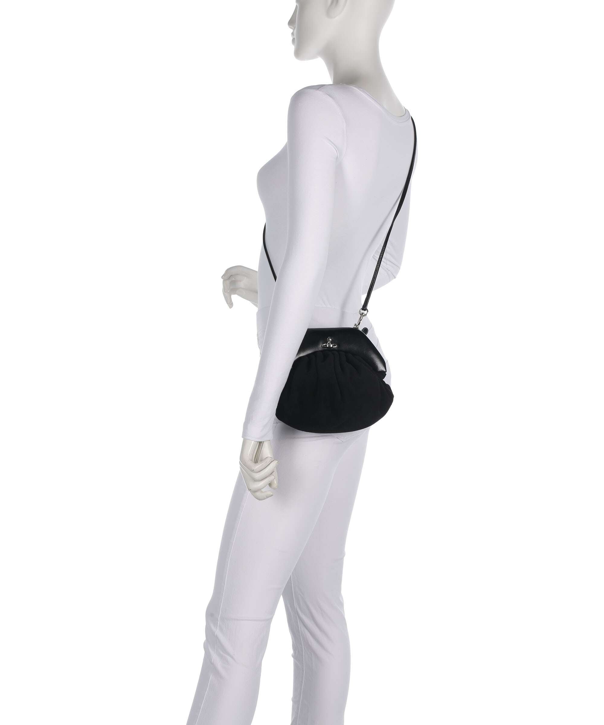 Vivienne Westwood Brooke Suede Handbag black