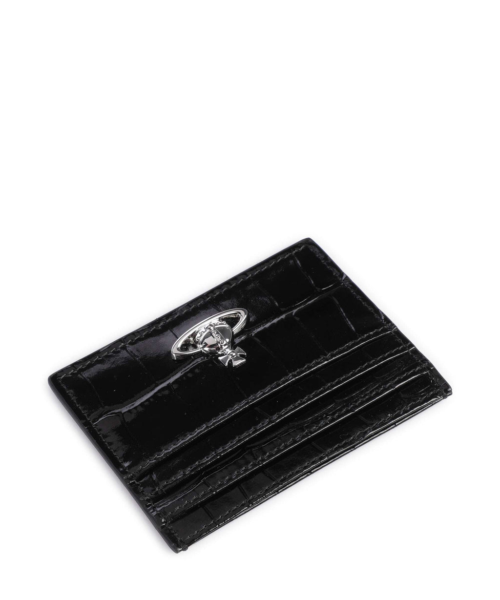 Vivienne Westwood Embossed Croc Credit card holder black