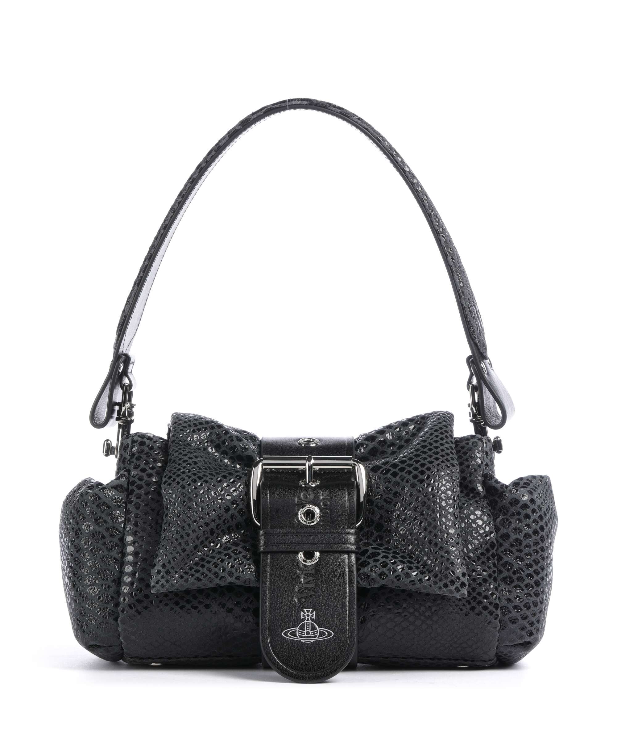 Vivienne Westwood Hazel Snake Effect Shoulder bag dark grey