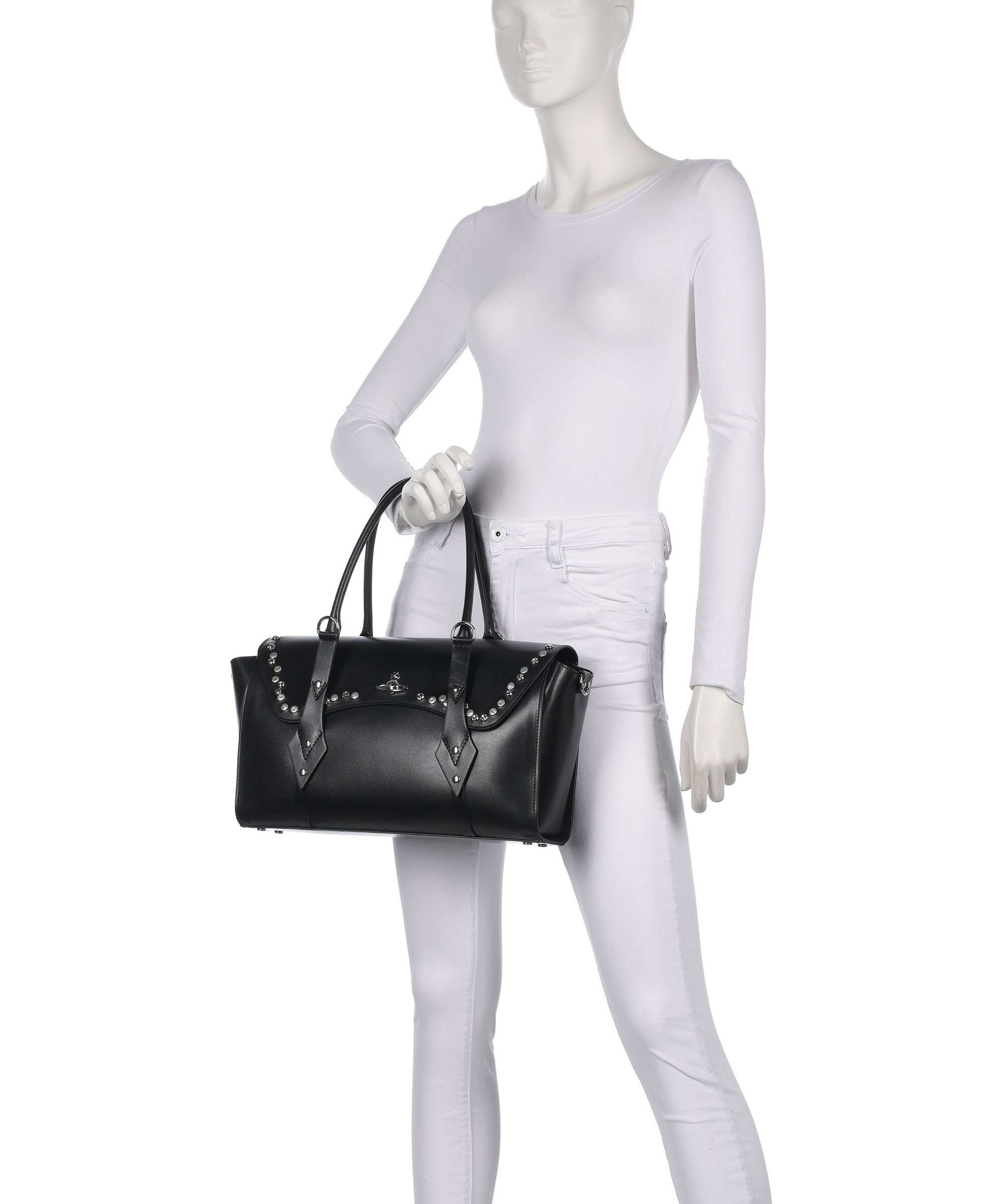 Vivienne Westwood Bettina Smooth Medium Handbag black