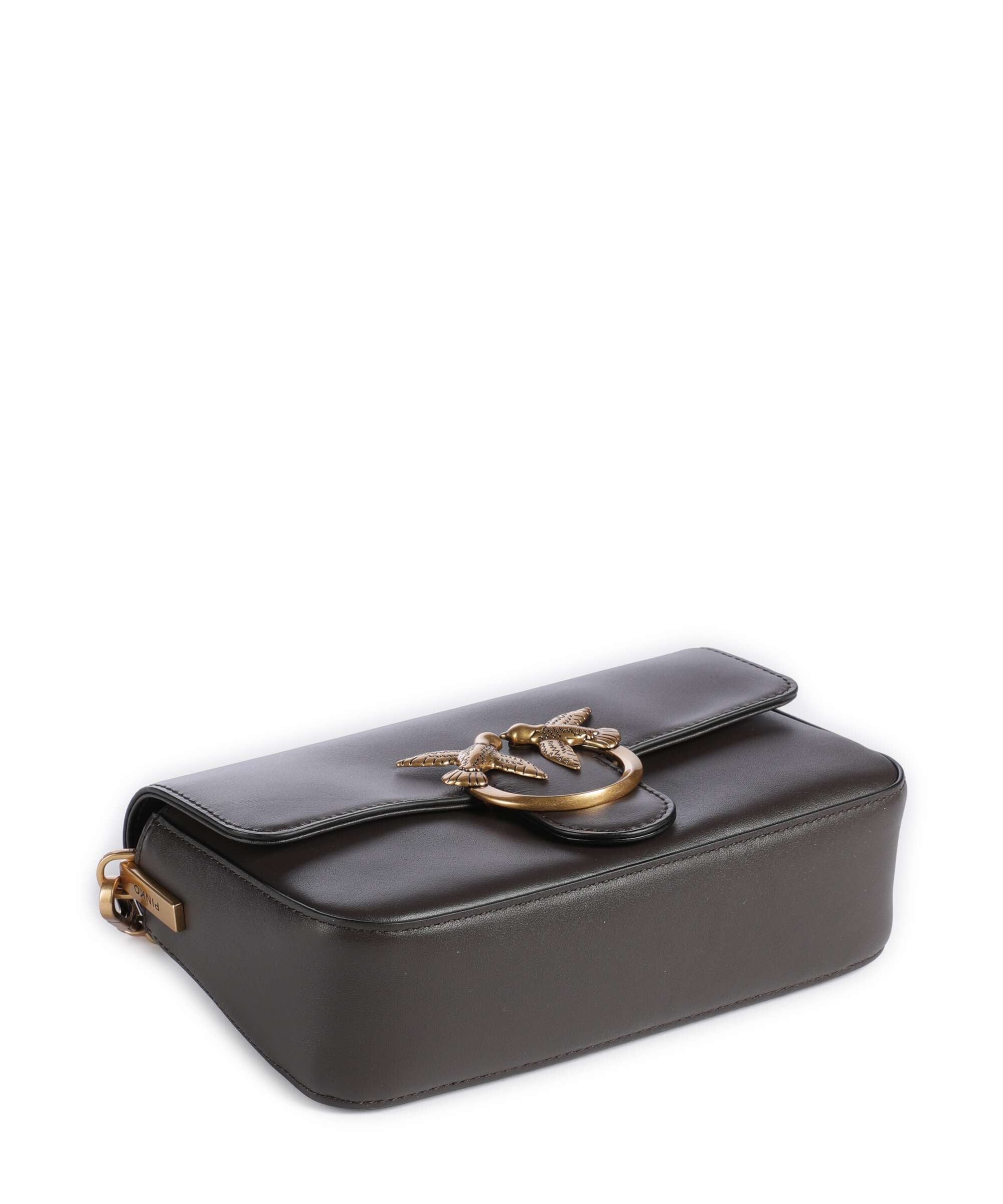 Pinko Love One Mini Slouchy Crossbody bag marrone marasca/antique gold