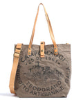 Campomaggi Tote bag verde militare/naturale/nera