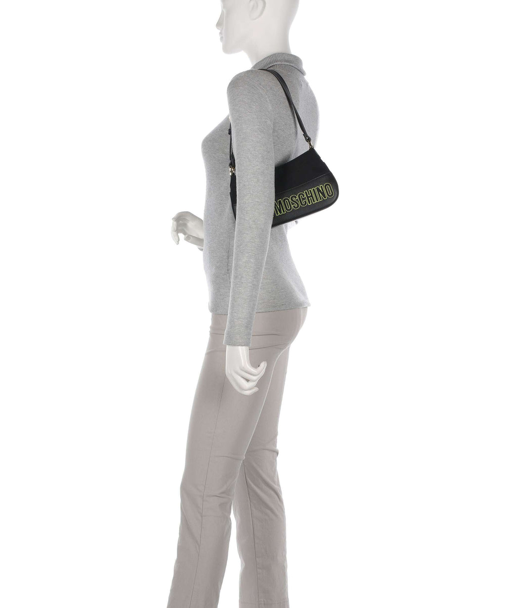 Love Moschino Free-Time Shoulder bag nero/lime