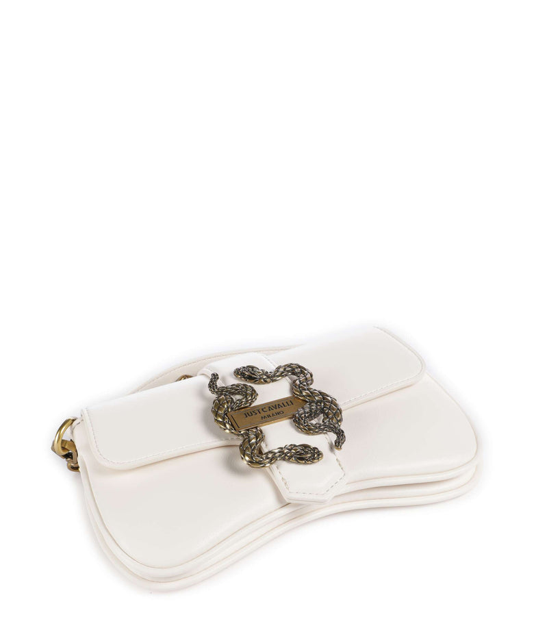 Just Cavalli Iconic Snakes Crossbody bag white