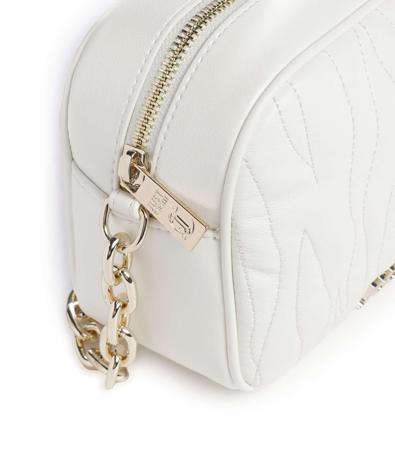 Just Cavalli Quilted Zebra Crossbody bag white