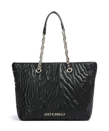Just Cavalli Quilted Zebra Nákupní taška black