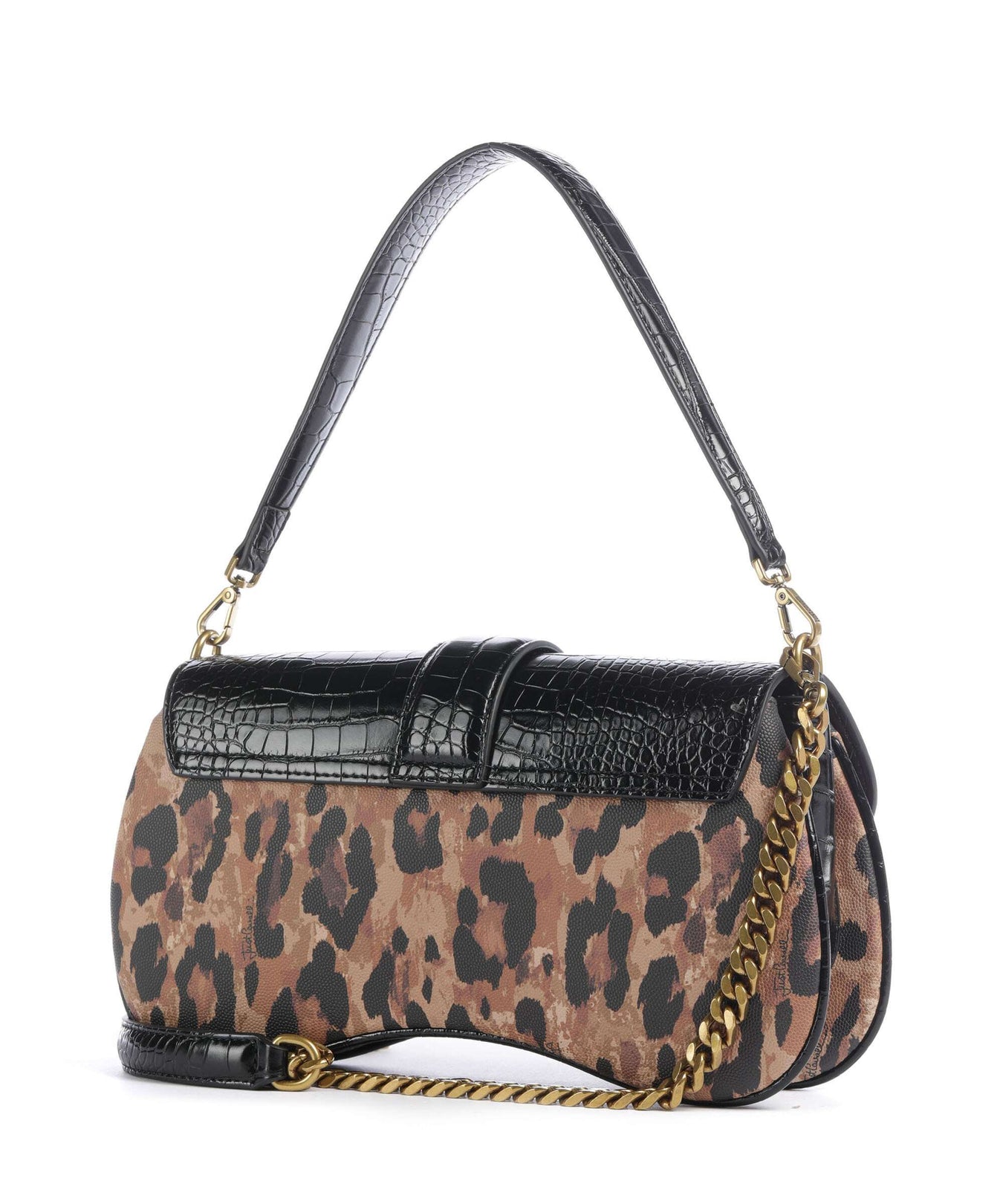Just Cavalli Iconic Snakes Shoulder bag macula/black