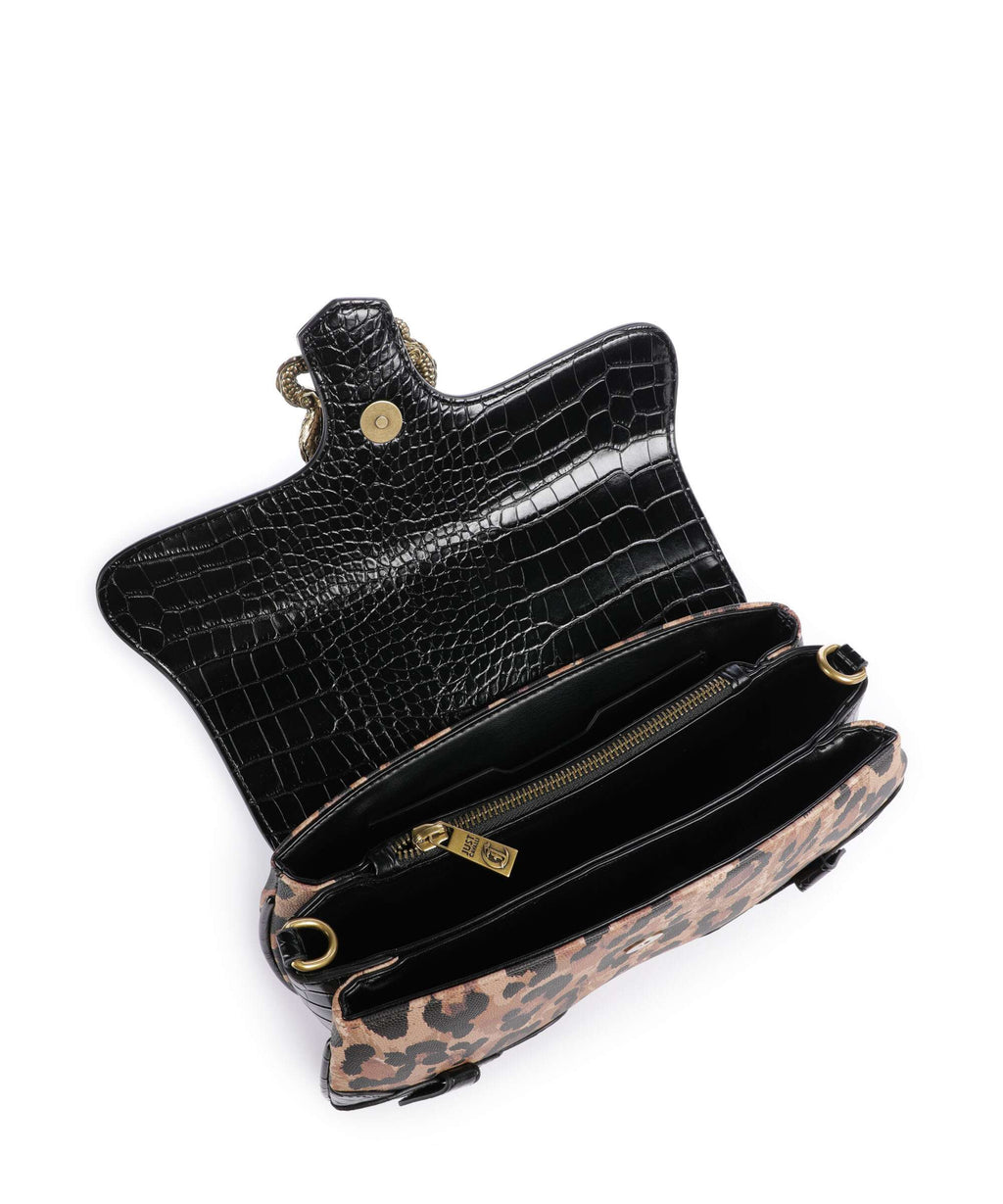Just Cavalli Iconic Snakes Shoulder bag macula/black