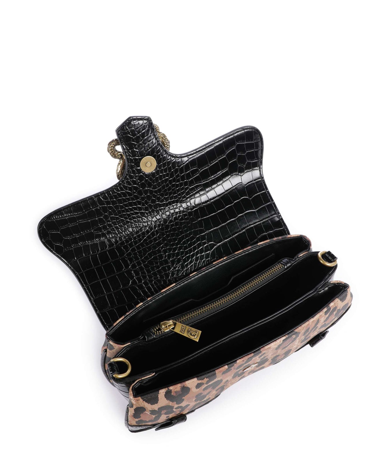 Just Cavalli Iconic Snakes Shoulder bag macula/black
