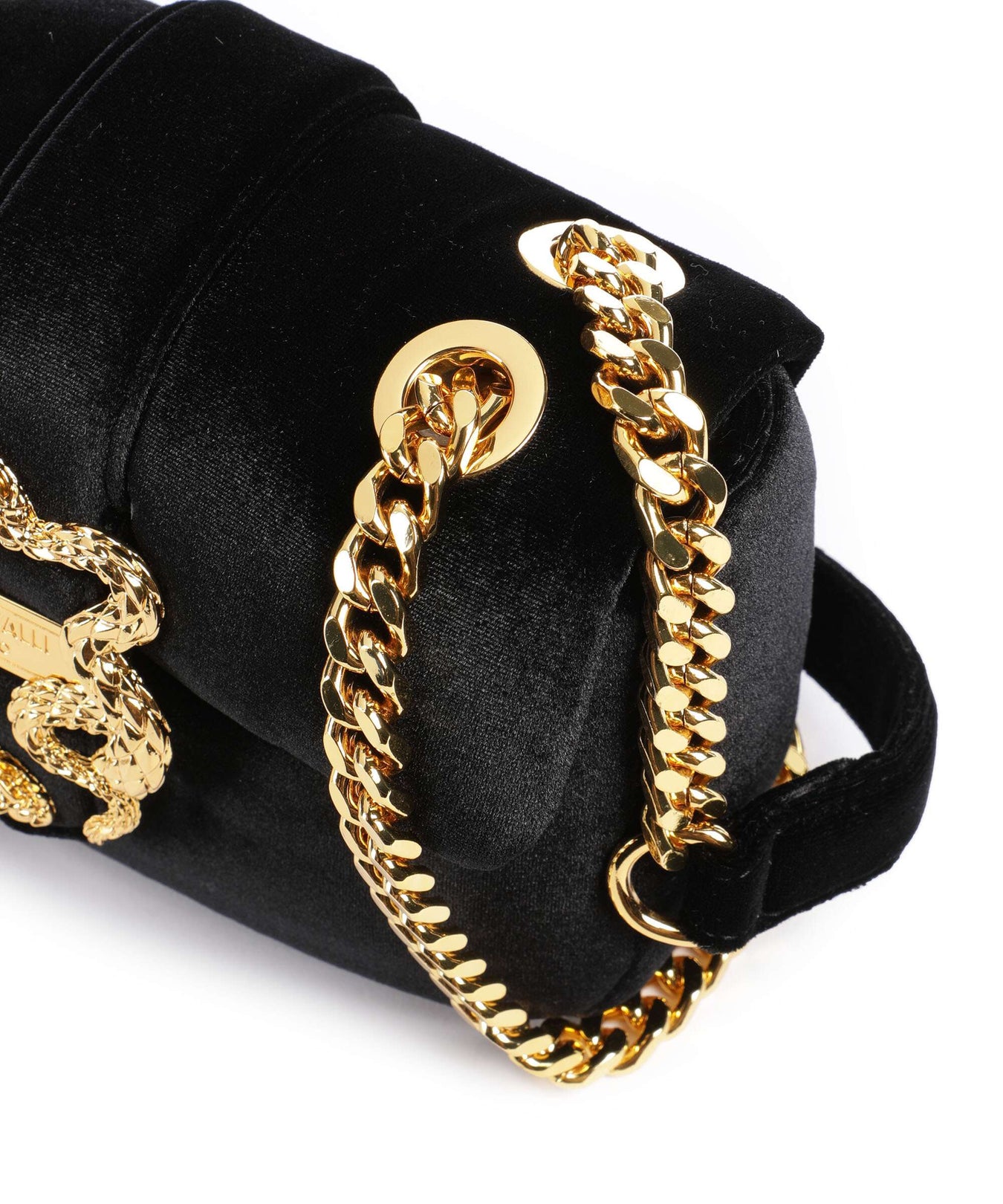 Just Cavalli Iconic Snakes Puffy Shoulder bag black