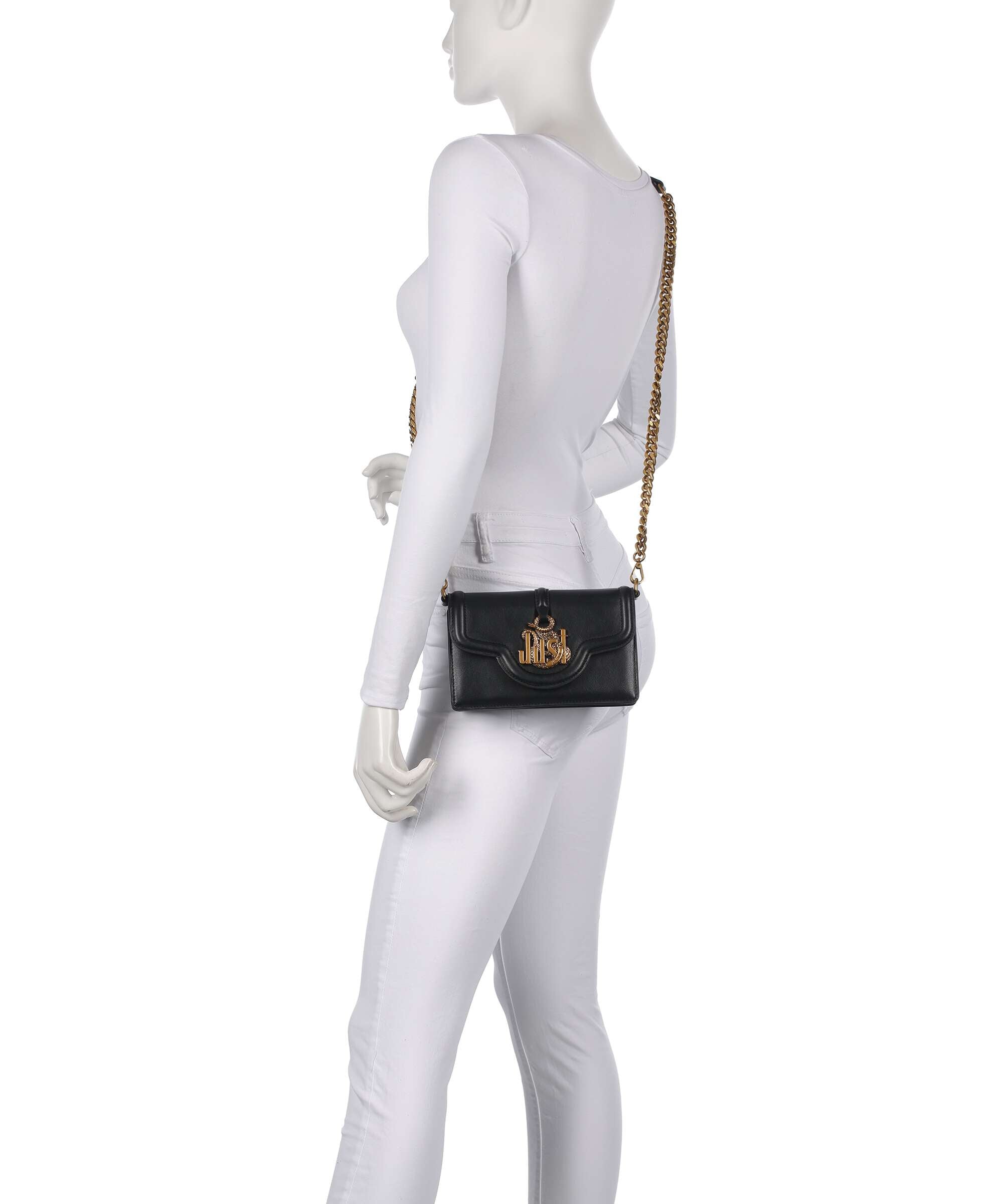 Just Cavalli Just Snake Crossbody bag black