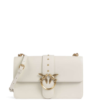 Pinko Love One Classic Kabelka přes rameno bianco seta/antique gold