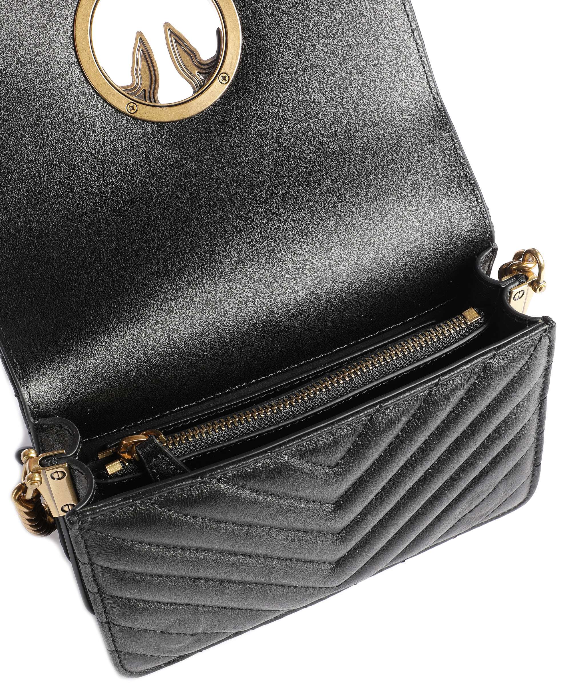 Pinko Love Click Mini Crossbody bag nero/antique gold