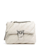 Pinko Love Puff Big Shoulder bag bianco seta/old silver