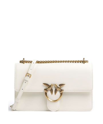 Pinko Love One Classic Taška přes rameno bianco seta/antique gold
