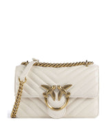 Pinko Love One Mini Taška přes rameno bianco seta/antique gold