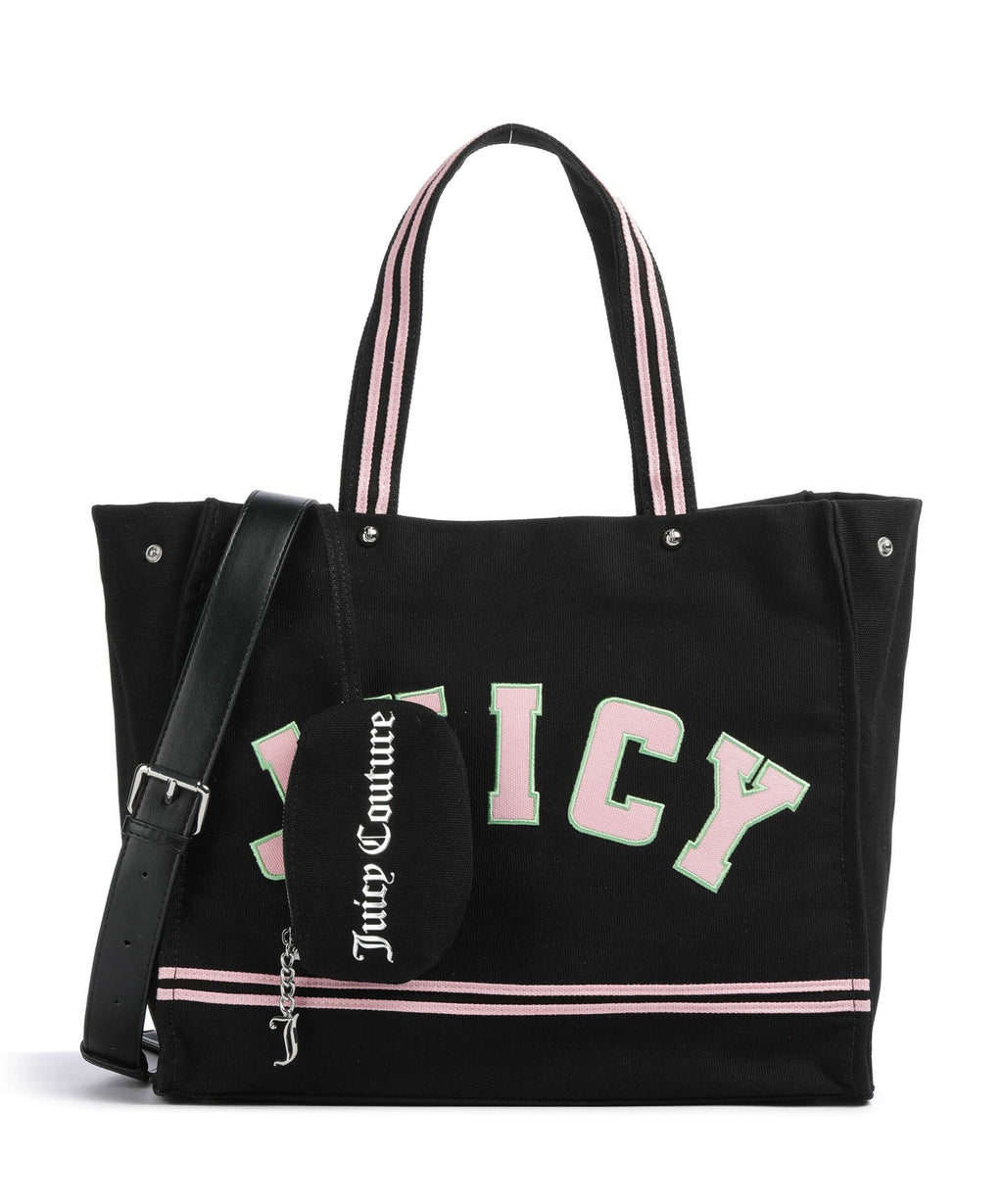 Juicy Couture Iris Patch Canvas L Tote bag black/juicy pink