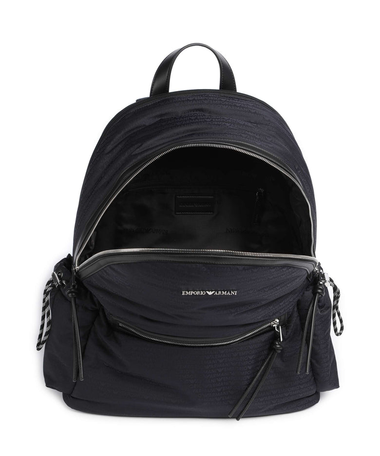 Emporio Armani Monogram Backpack iconico blu navy