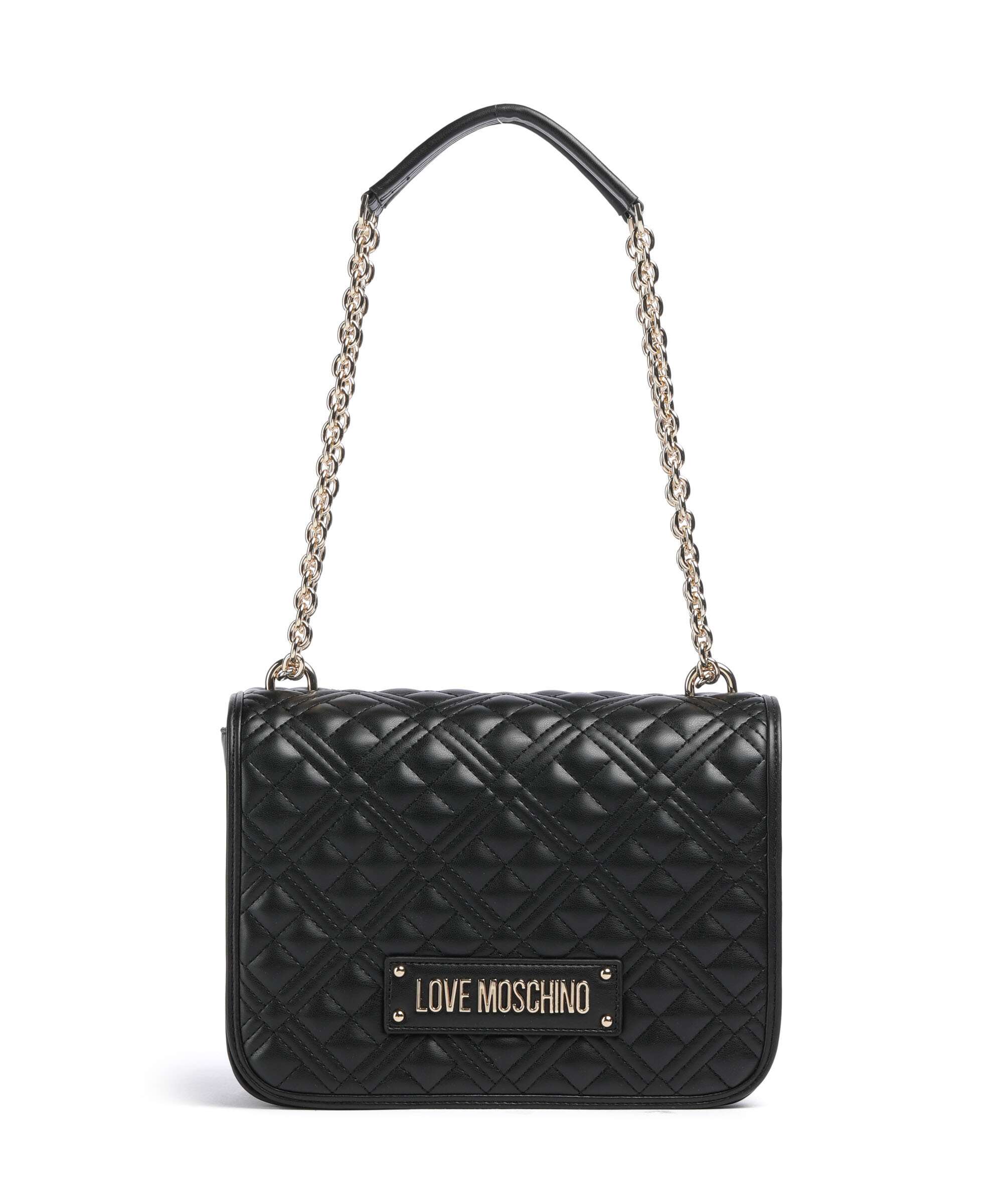 Love Moschino Quilted Laminated Shoulder bag nero