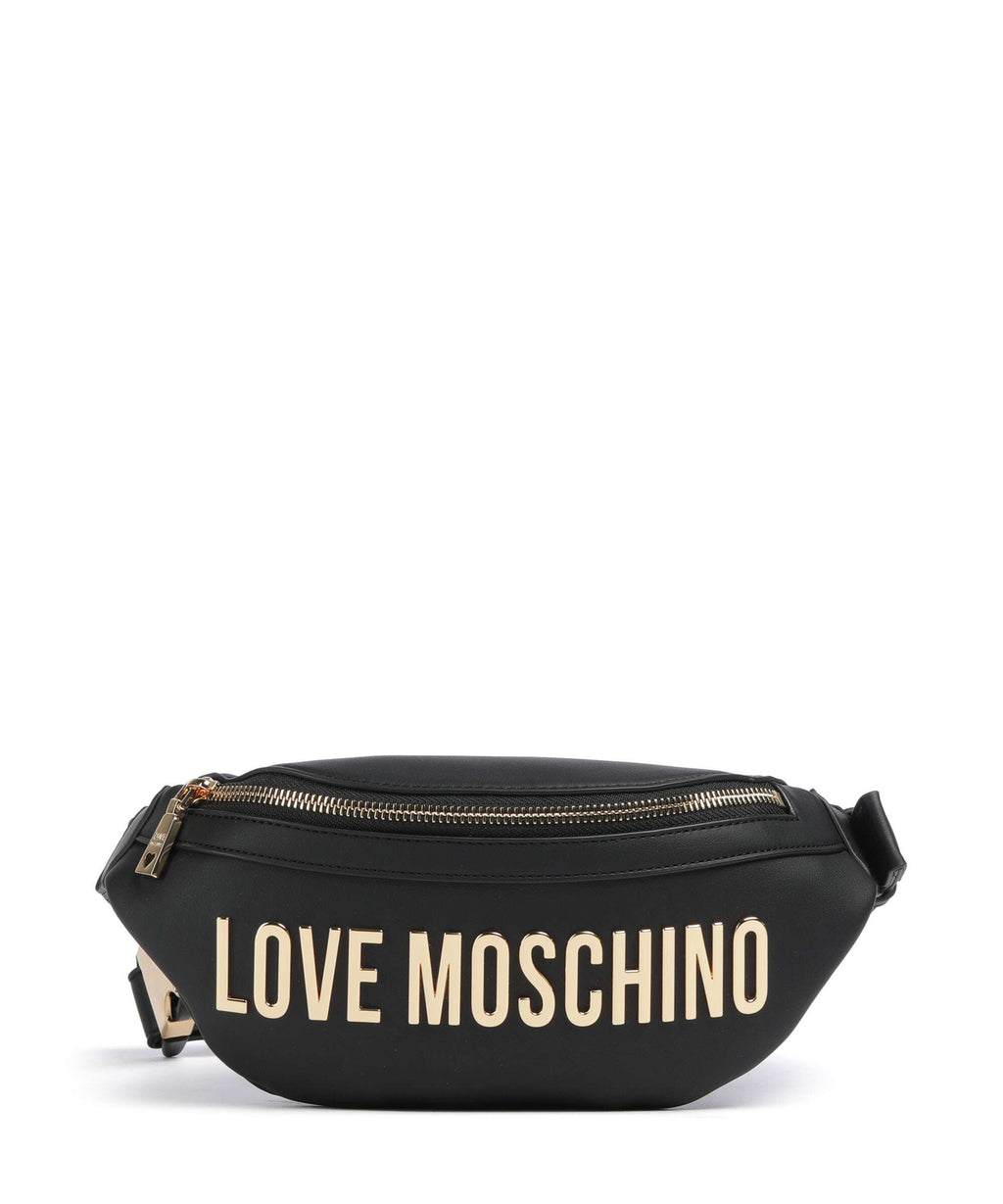 Love Moschino Bold Love Laminated Belt bag nero