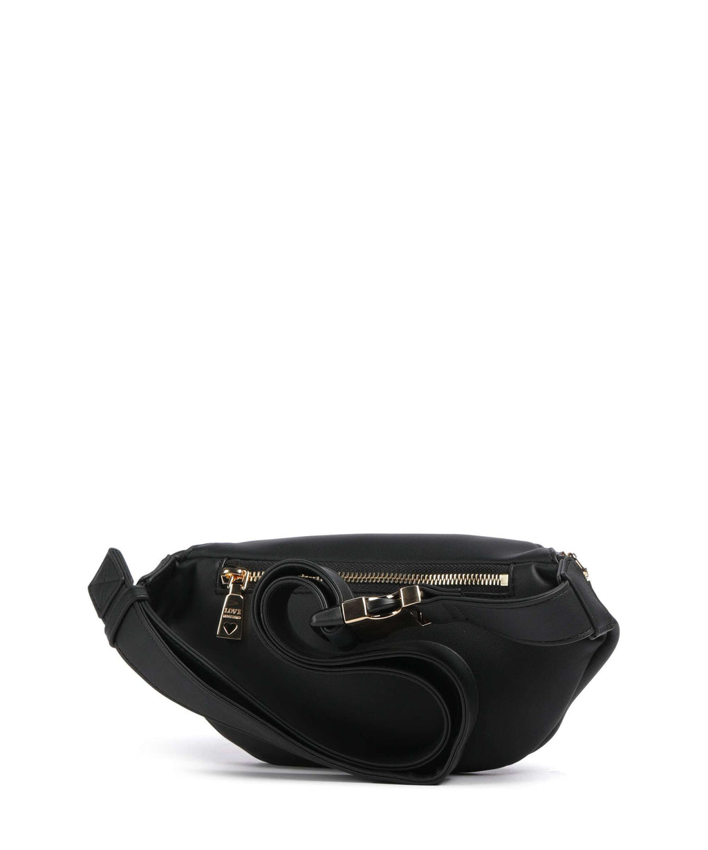Love Moschino Bold Love Laminated Belt bag nero