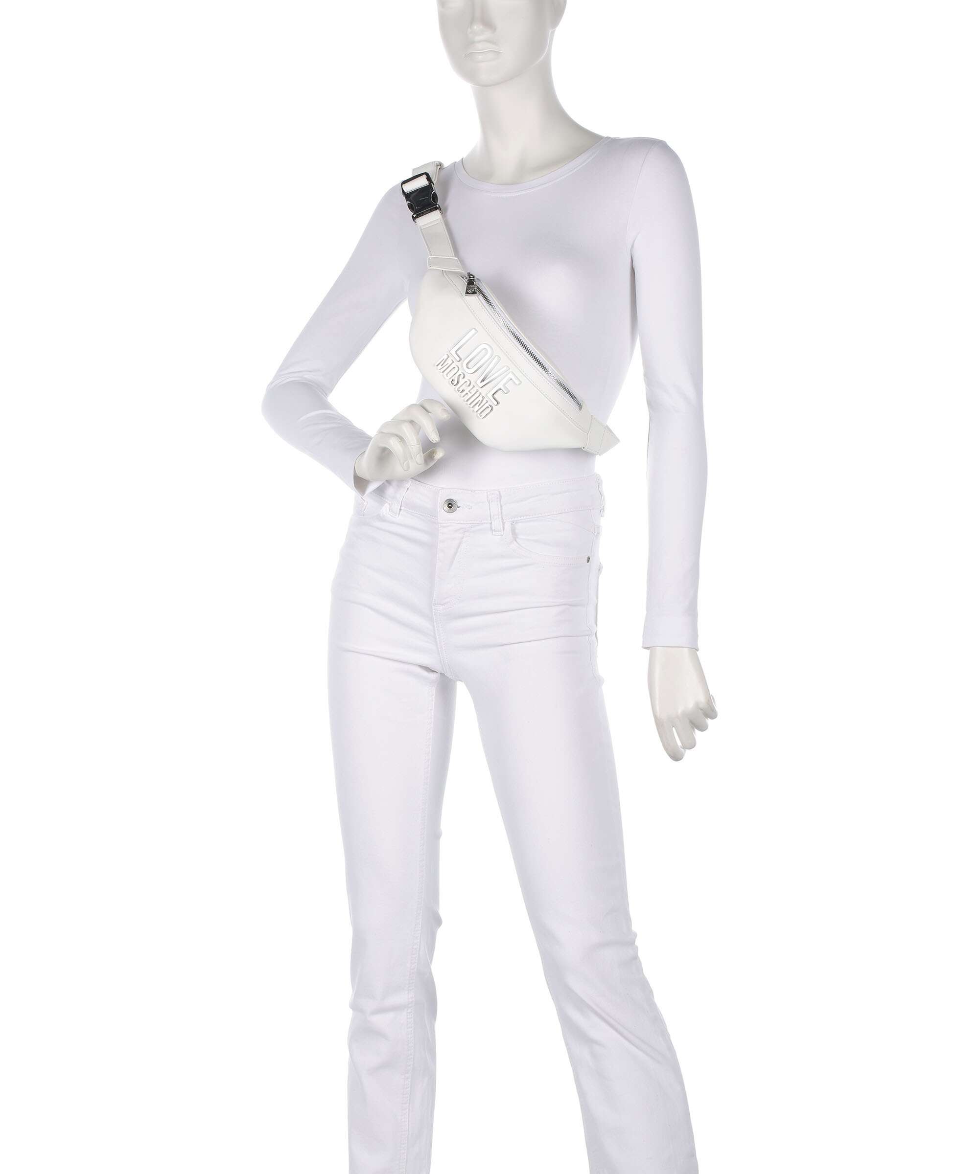 Love Moschino Prism Belt bag bianco
