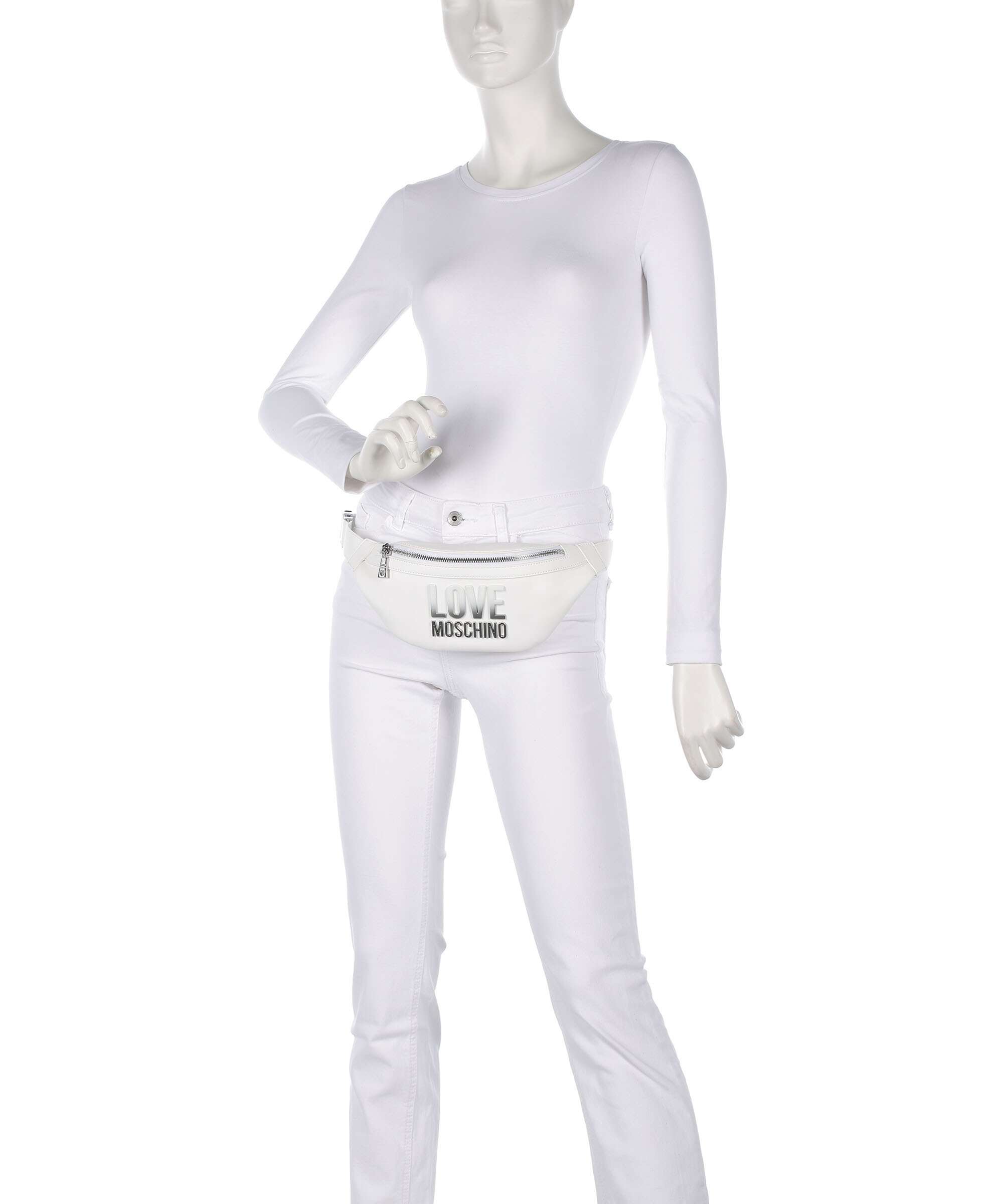 Love Moschino Prism Belt bag bianco