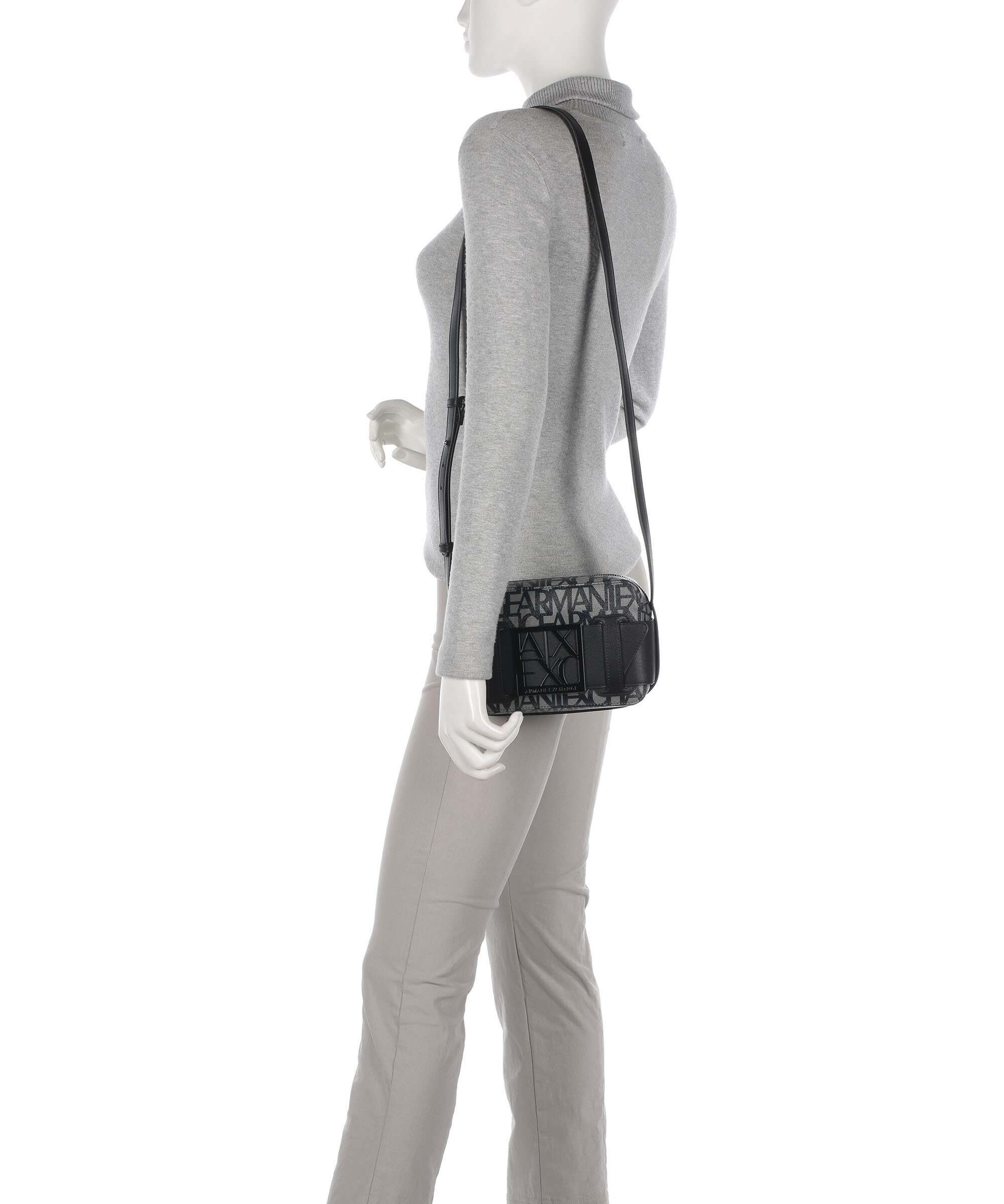 Armani Exchange Susie Crossbody bag beige/navy stripes