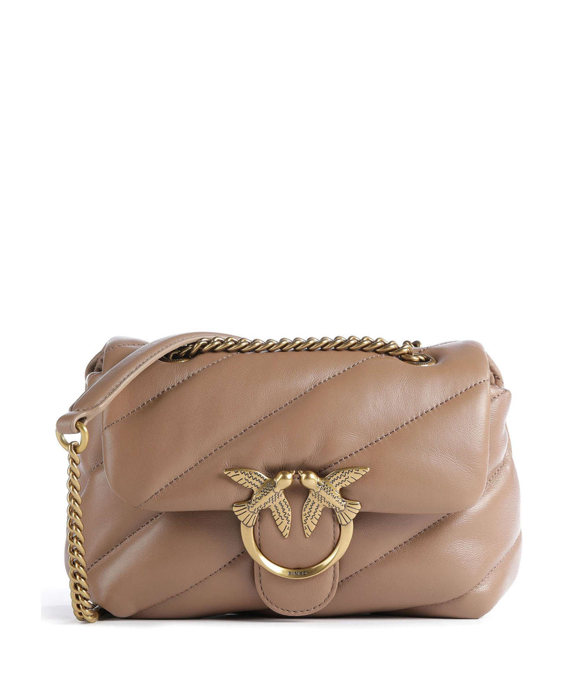 Pinko Love Puff Mini Shoulder bag biscotto zenzero/antique gold