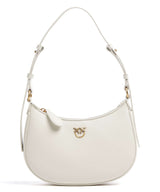 Pinko Half Moon Mini Taška přes rameno bianco seta/antique gold