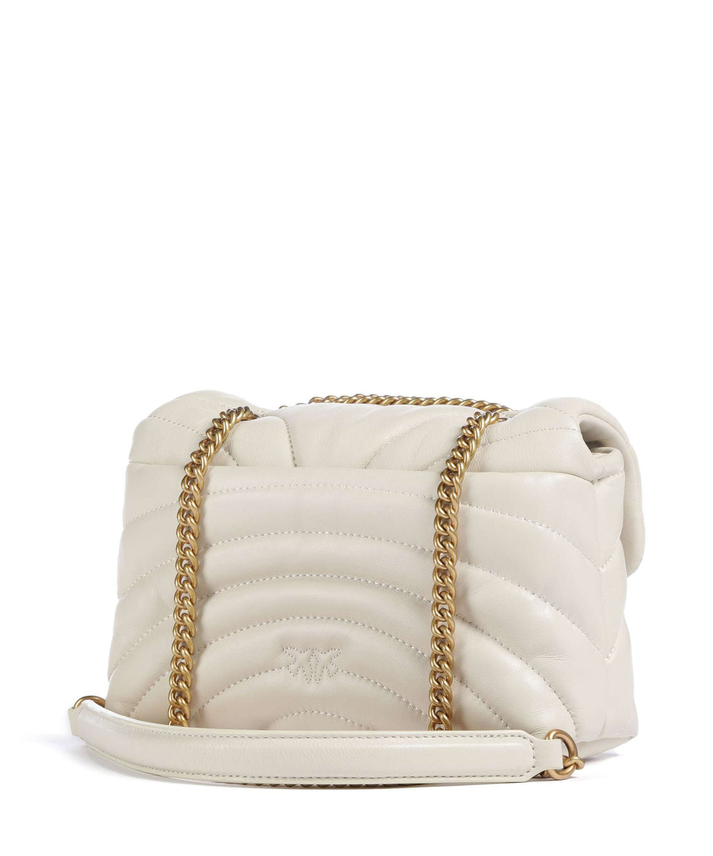 Pinko Love Puff Mini Shoulder bag bianco seta/antique gold