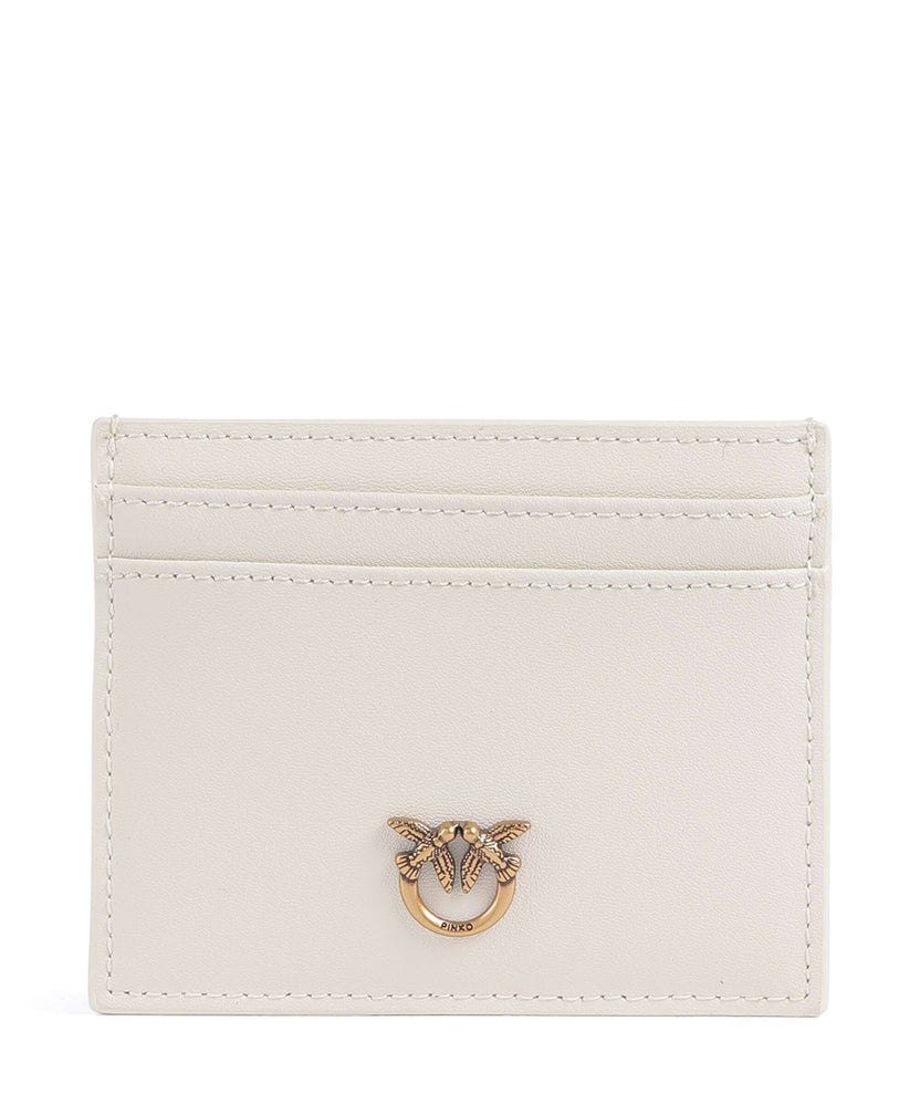 Pinko Credit card holder bianco seta/antique gold