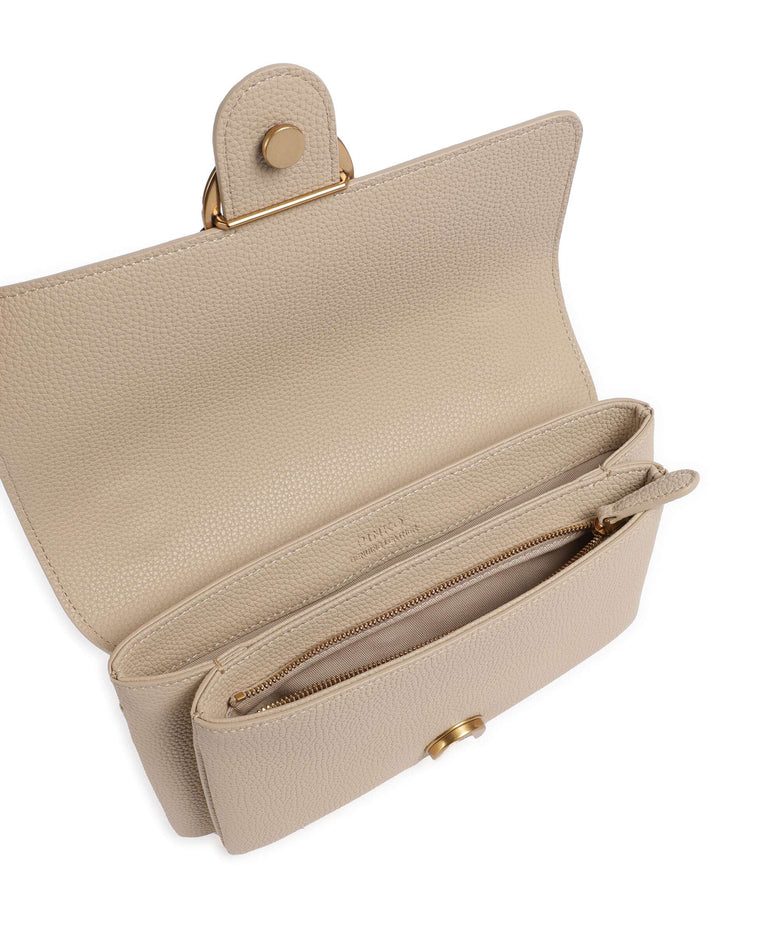 Pinko Love Soft Mini Shoulder bag beige/grigio fumo/antique gold
