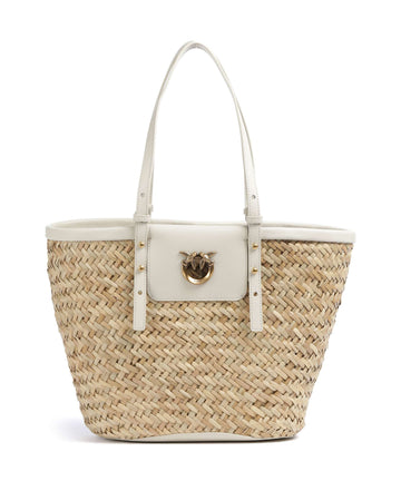 Pinko Love Summer Nákupní taška bianco seta/antique gold