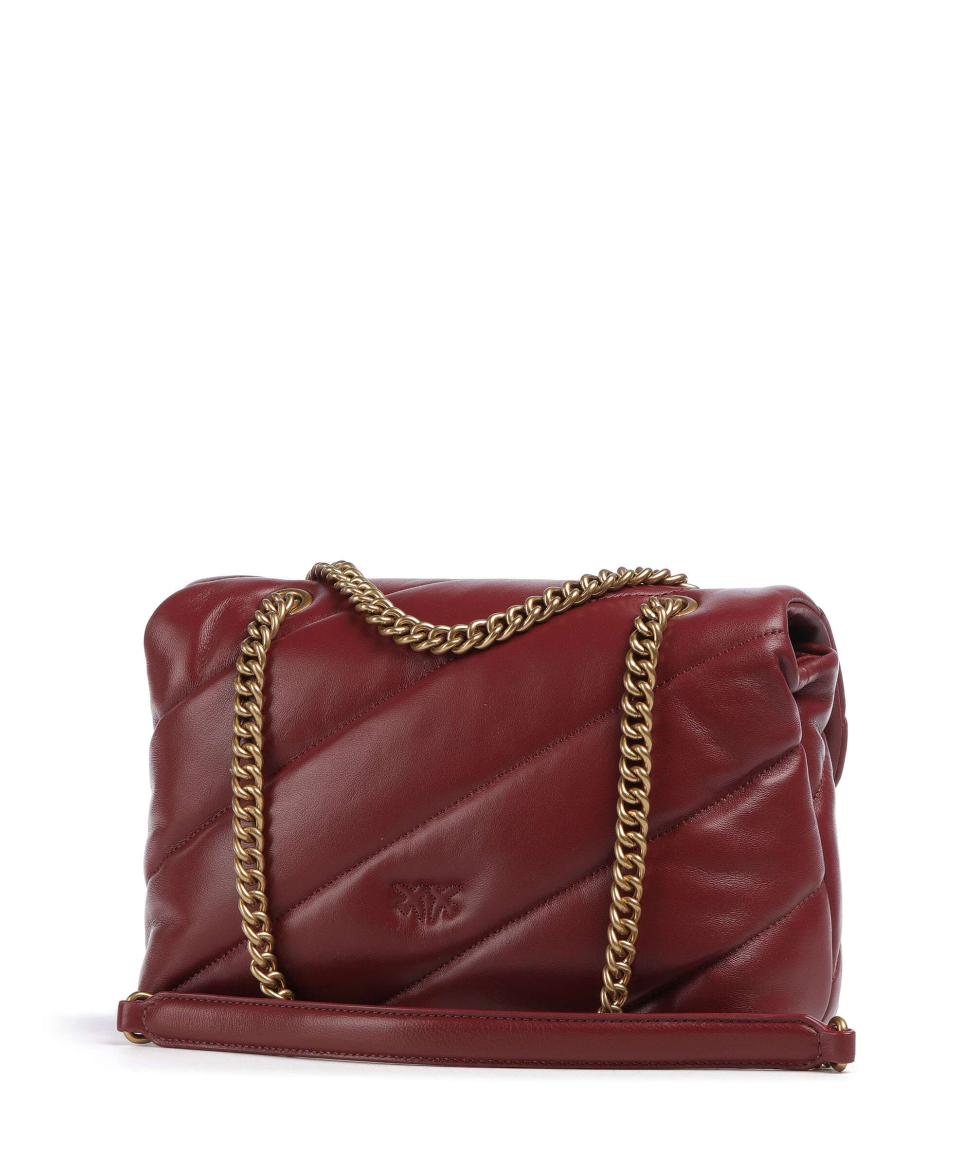 Pinko Love Puff Classic Shoulder bag bordeaux merlot/antique gold