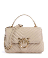 Pinko Love Lady Puff Mini Kabelka beige/grigio fumo/antique gold