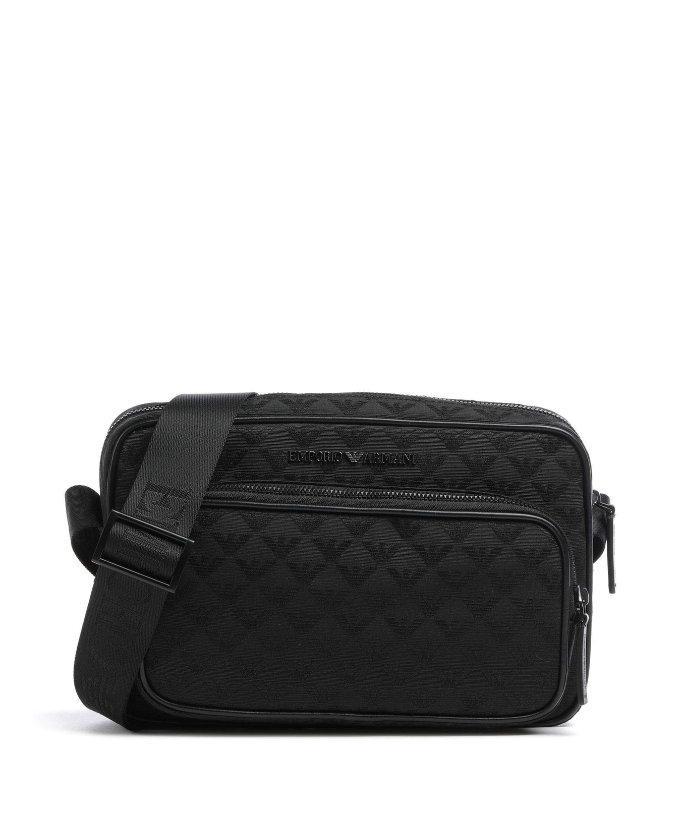 Emporio Armani Omnia Jacquard Crossbody bag black
