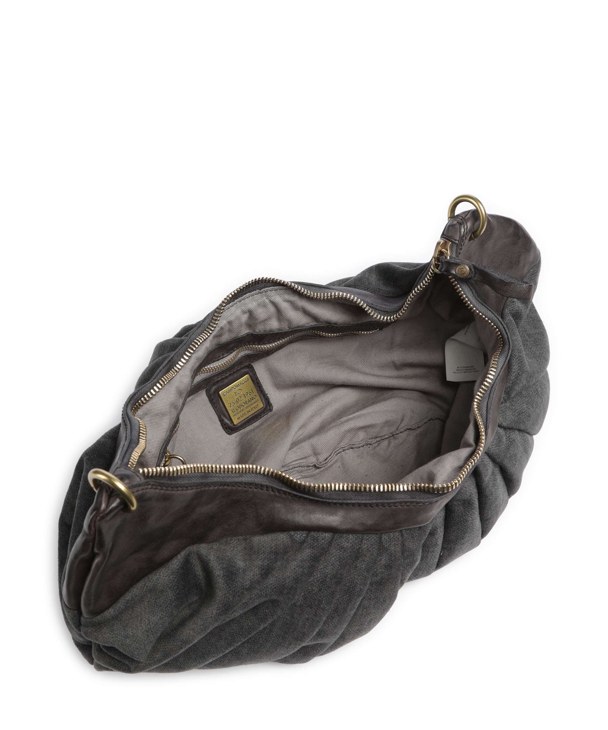 Campomaggi Hobo bag grey/dark grey