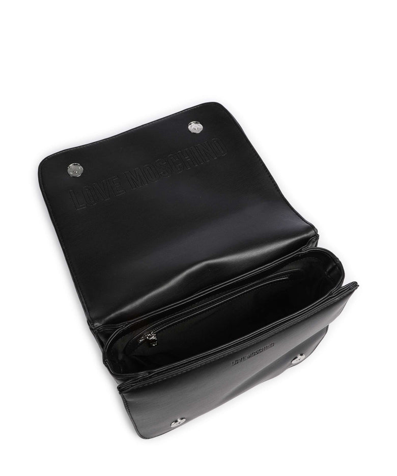 Love Moschino Quilted Laminated Shoulder bag nero