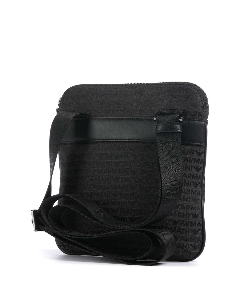 Emporio Armani Logo Jacquard Crossbody bag bristol black