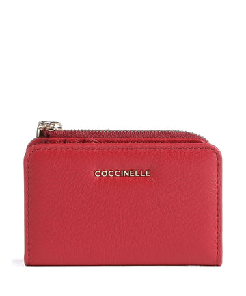 Coccinelle Metallic Soft Peněženka ruby