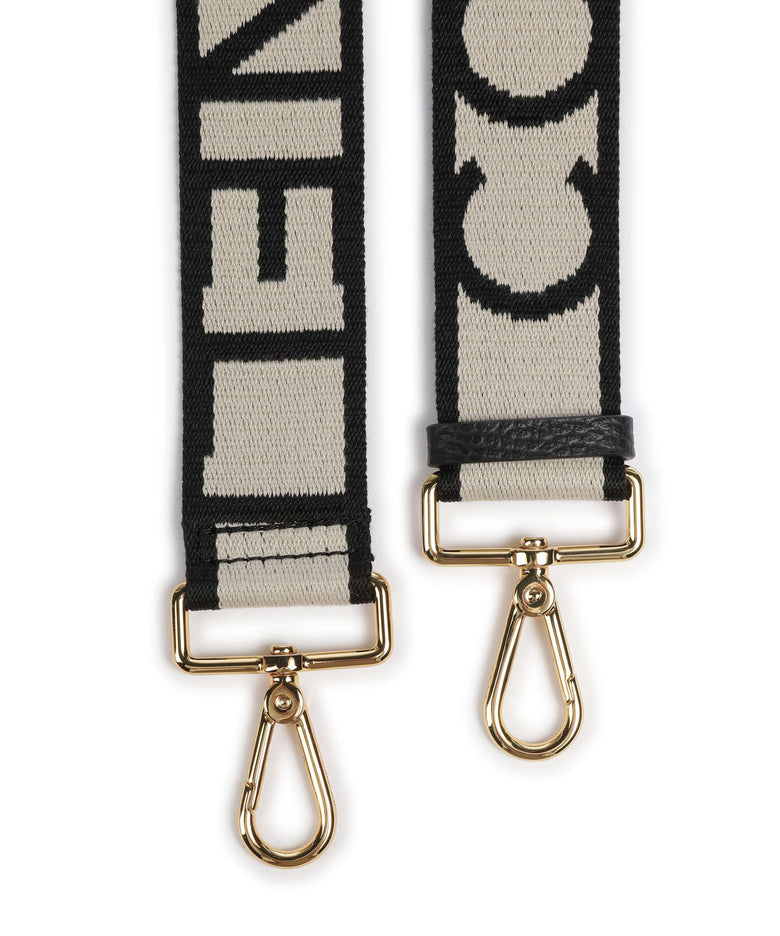 Coccinelle Nastro Signature Bag strap chalk