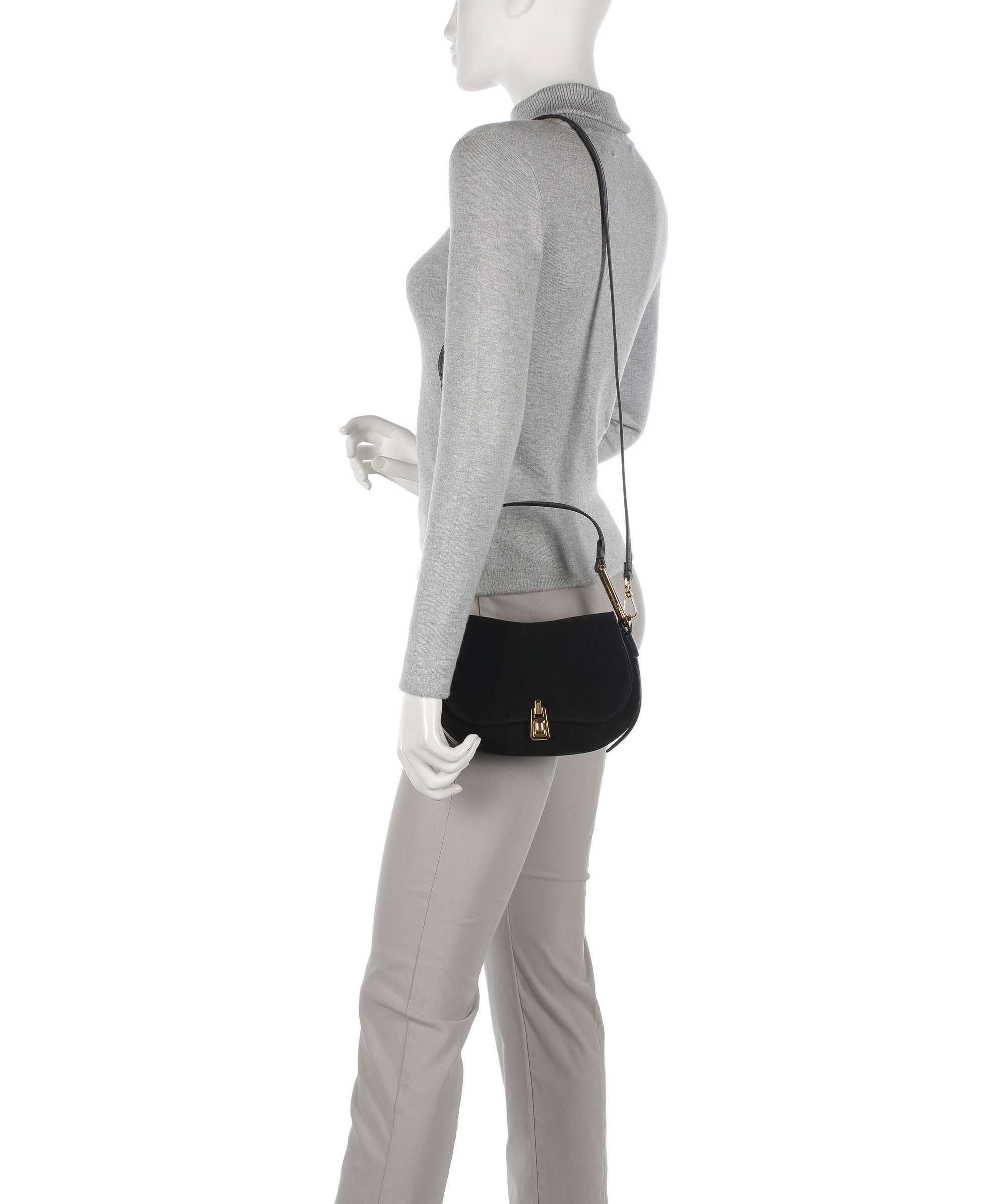 Coccinelle Magie Suede Shoulder bag noir