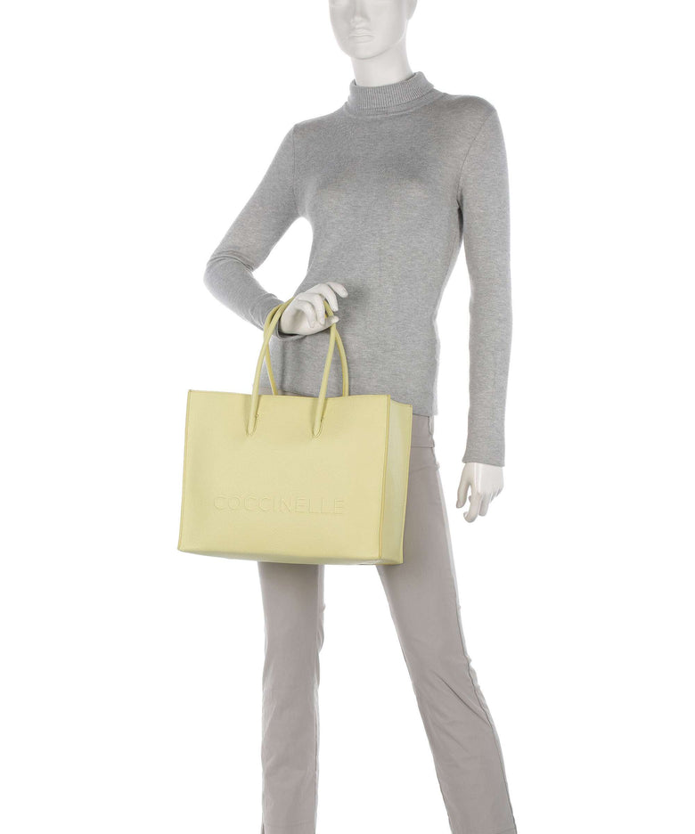 Coccinelle Myrtha Maxi Logo Tote bag lime wash