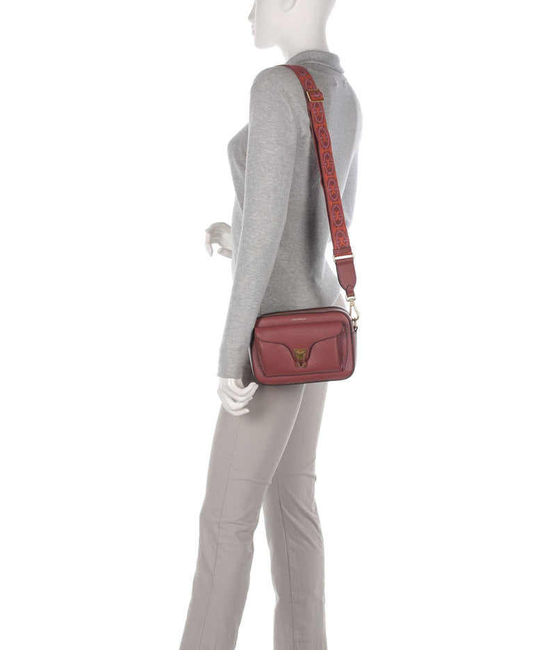 Coccinelle Beat Soft Ribbon Crossbody bag brandy