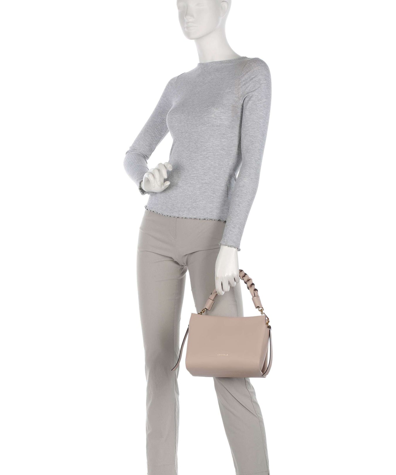 Coccinelle Boheme Grana Double Handbag rosette/warm taupe