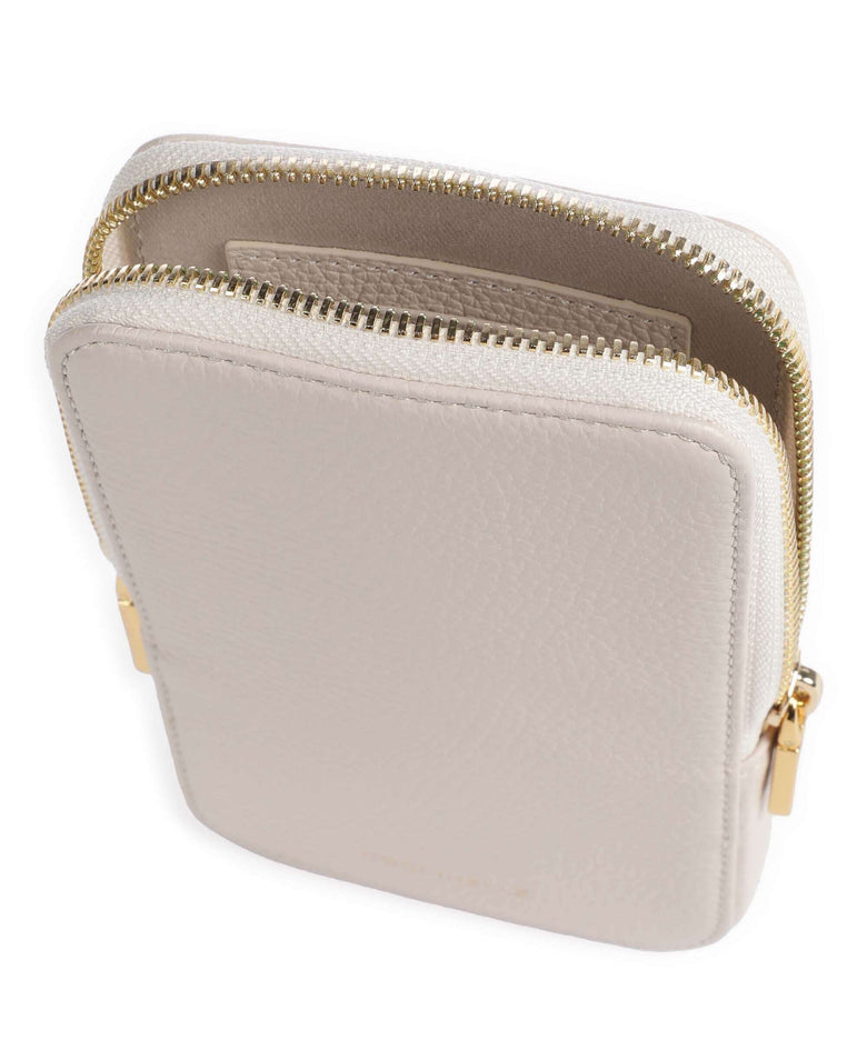Coccinelle Flor Phone bag lambskin white